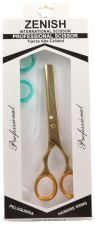 Goldene gezackte Schere 6"