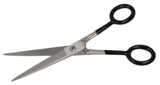 Metallschere mit silbernem Griff 7"