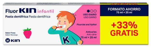 Kin Fluorkin Kinderzahnpasta Erdbeere 75+25 ml