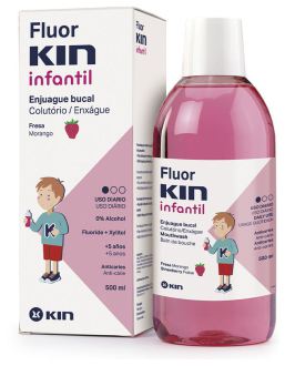 Kin Fluorkin Kinder-Mundwasser gegen Karies, Erdbeere, 500 ml