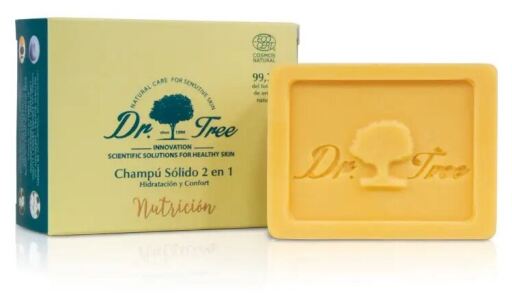 Dr. Tree 2-in-1 Festes Shampoo mit N&auml;hrstoffen, 75 g