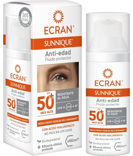 Ecran Sunnique Anti-Aging-Gesichtsfluid SPF 50+ 50 ml