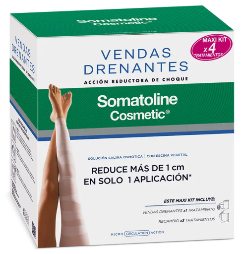 Somatoline Cosmetic Entw&auml;ssernde und reduzierende Maxi-Bandagen, 4 St&uuml;ck