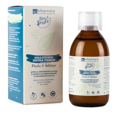 La Saponaria Extra frisches Mundwasser mit Minze und Solidago 250 ml