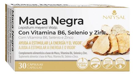 Natysal Schwarzes Maca B6 Selen Zink 30 Kapseln
