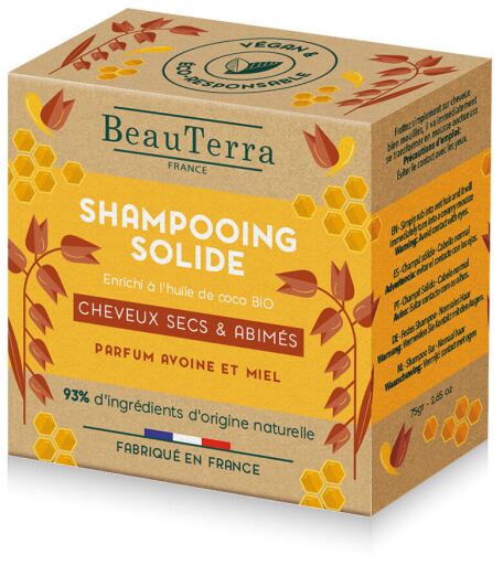 BeauTerra Festes Haferflocken-Honig-Shampoo 75 gr