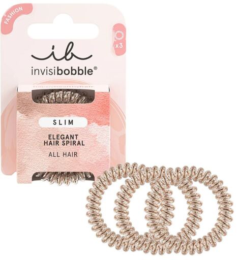 Invisibobble Slim Bronze Me Pretty Haargummi, 3 St&uuml;ck