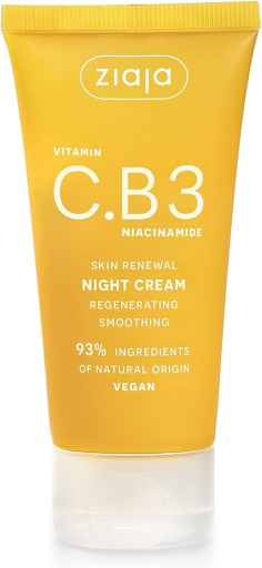 Ziaja Vitamin C.B3 Niacinamid Regenerierende Nacht-Gesichtscreme 50 ml
