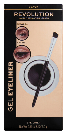 Revolution Beauty London Schwarzes Eyeliner-Gel 3 gr