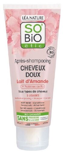 SO'BiO &eacute;tic Mandelmilch-Haarsp&uuml;lung f&uuml;r weiches Haar, 200 ml