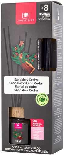 Cristalinas Mikado Sandelholz- und Zedernholz-Lufterfrischer 40 ml