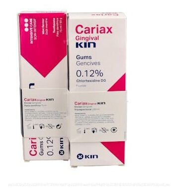 Kin Cariax Gingival Zahnfleisch Mundwasser 250 ml und Paste 75 ml