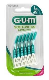 Gum Soft Picks Interdentalb&uuml;rste lang 30 Einheiten blau