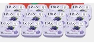 Lolo Bio Feste Zahnpasta + Zahnkugeln Sp&uuml;lung 30U Traube 12 Dosen