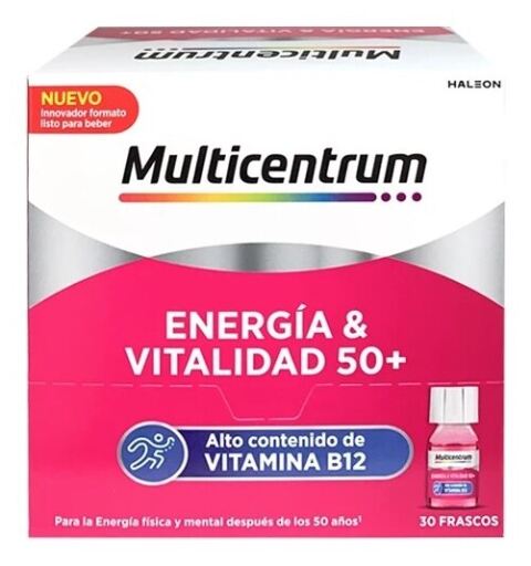 Multicentrum Energie & Vitalit&auml;t 50+ 7 ml x 30 Himbeerflaschen