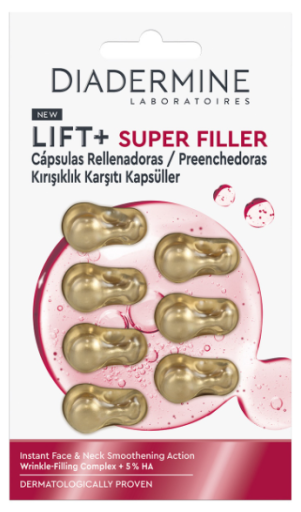 Diadermine Lift+ Super Filler Gl&auml;ttender Filler f&uuml;r Gesicht und Hals, 7 Einheiten