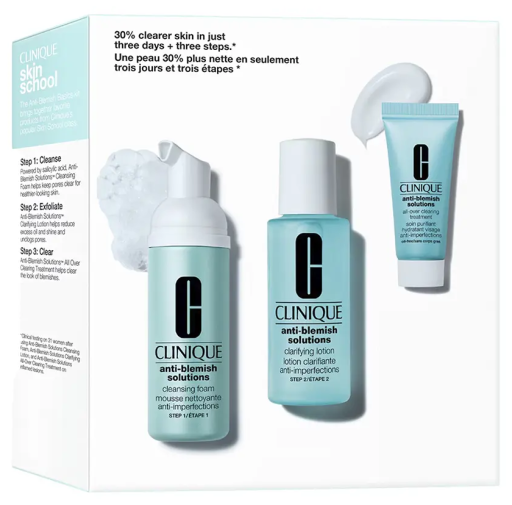 Clinique Anti-Blemish Solutions 3-Stufen-Hautpflegesystem, 3-teiliges Etui