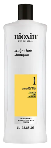 Nioxin System 1 Shampoo f&uuml;r nat&uuml;rliches Haar mit milder Ausd&uuml;nnung