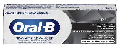 Oral-B 3D White Luxe Charcoal Zahnpasta 75 ml