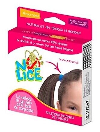 No Lice Braune und schwarze Anti-L&auml;use-Haargummis, 4 Einheiten