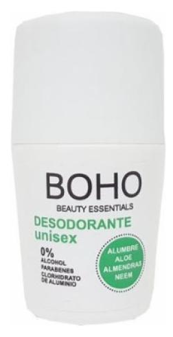 BOHO Beauty Essentials Green Make Up Unisex Alaun und Aloe Deodorant Roll-On 75 ml