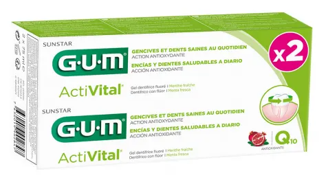 Gum Activital Duo Pack Zahnpasta-Gel 2 x 75 ml