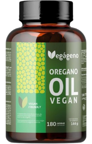 Veg&aacute;geno Oregano&ouml;l mit Omega 9 200 mg 180 Kapseln