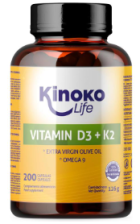 Vitamin D3-K2 mit Omega 9 200 Kapseln