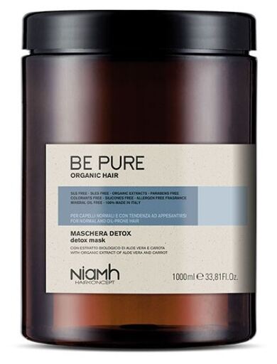 Be Pure Detox-Maske f&uuml;r normales, fettiges und zu Haarausfall neigendes Haar 1000 ml