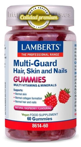 Multi Guard Haar Haut N&auml;gel 60 Gummies Erdbeere