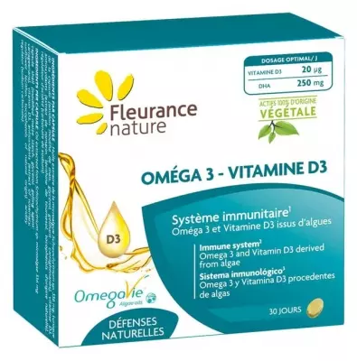 Fleurance Nature Nature Omega 3-Vitamin D3 30 Kapseln