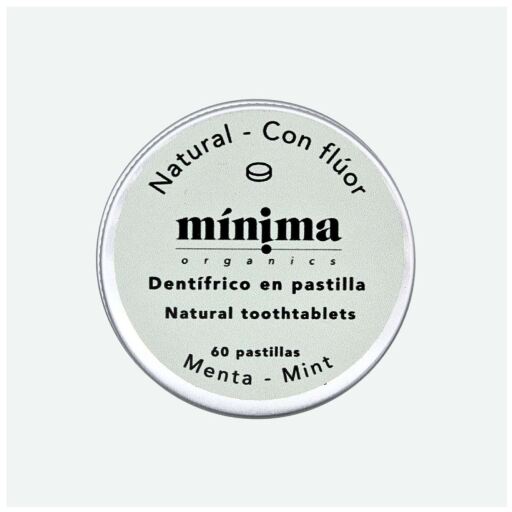 M&iacute;nima Organics Minz-Fluorid-Zahnpastatabletten, 60 St&uuml;ck
