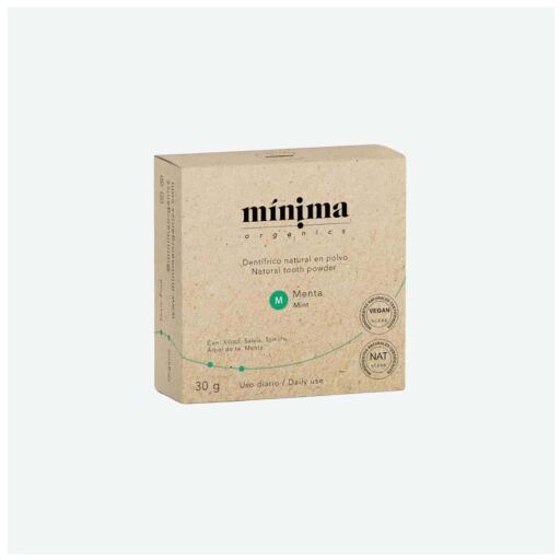 M&iacute;nima Organics Zahnpasta mit Minzpulver Dose 30 gr
