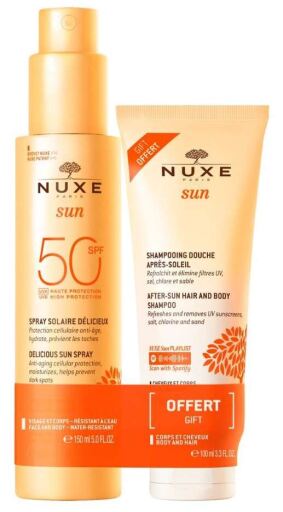 Nuxe Sonnenspray Solar LSF 50 150 ml + After Sun Duschshampoo 100 ml