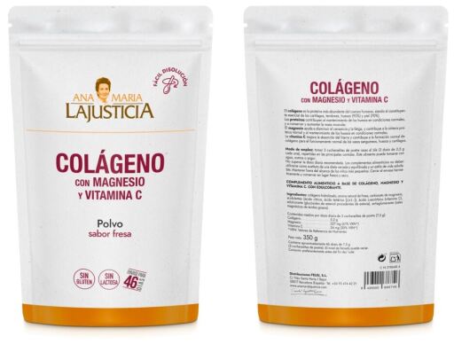 Ana Mar&iacute;a Lajusticia Kollagen mit Magnesium + Vit. C Erdbeere 350 gr Doypack