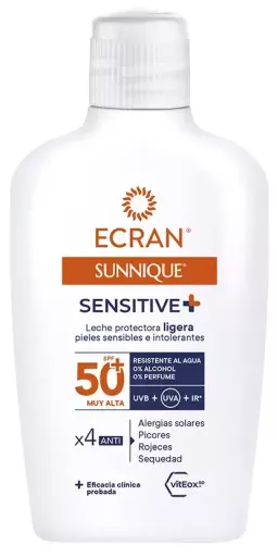 Ecran Sunnique Sensitive Schutzmilch LSF 50+ 200 ml
