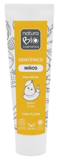 NaturaBIO Cosmetics Dent Kinder-Mazedonien mit Fluorid 75 ml