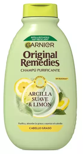 Garnier Original Remedies Sanftes Shampoo mit Tonerde und Zitrone 400 ml