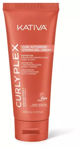 Kativa Curly Plex Lockengel-Creme, Lockenaktivator, starker Halt, 240 ml