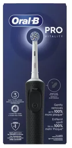 Oral-B Vitality Pro Schwarze elektrische Zahnb&uuml;rste